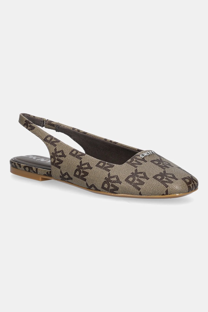 Balerinke Dkny Darrow Logo Odprta peta bež K1633495.CHI