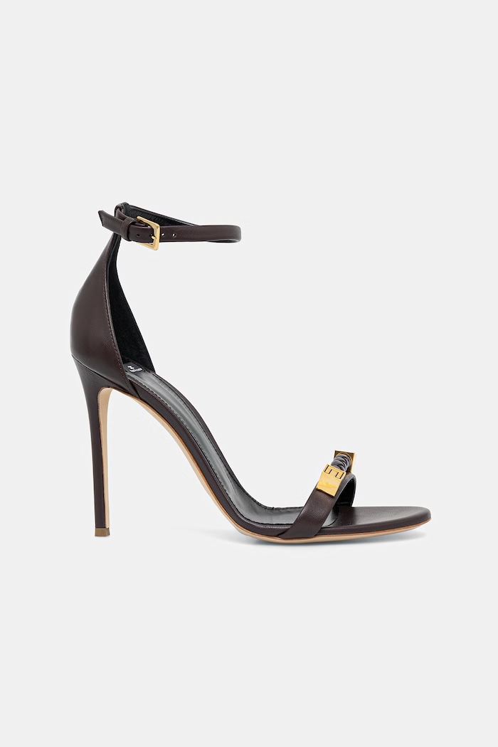 Кожаные сандалии Elisabetta Franchi SA12L61E2.644 коричневый SS26
