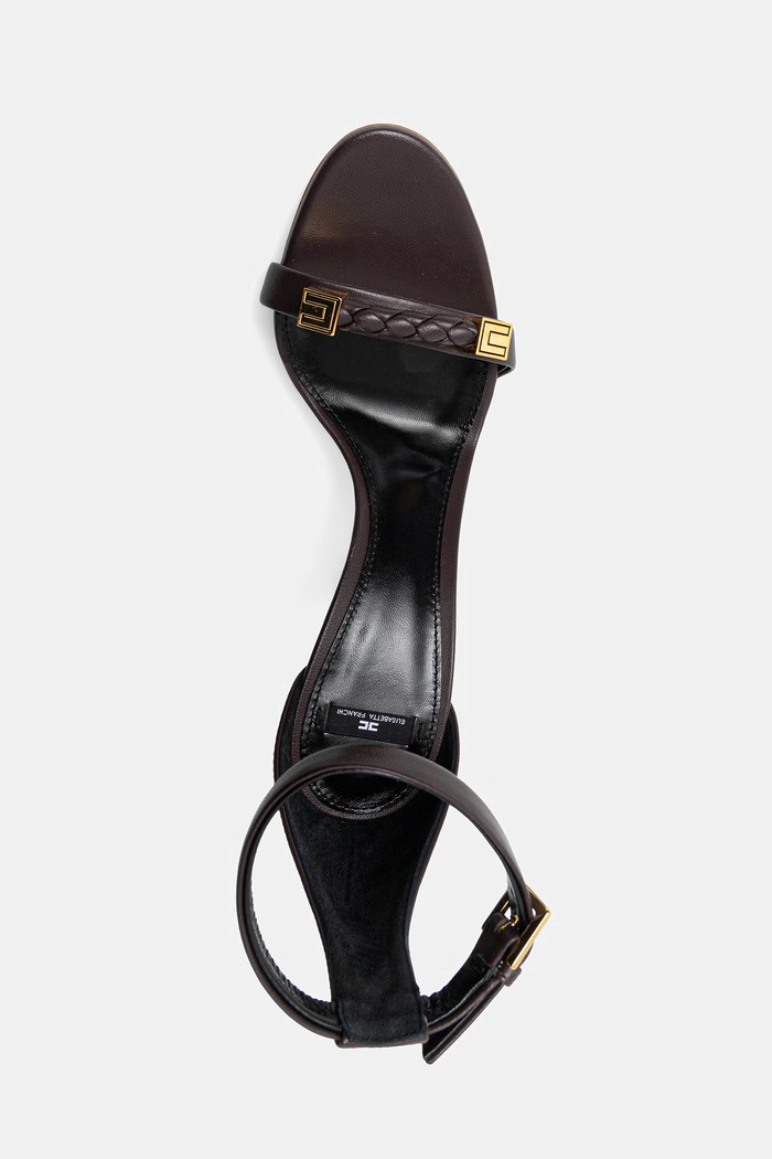Кожаные сандалии Elisabetta Franchi коричневый SA12L61E2.644