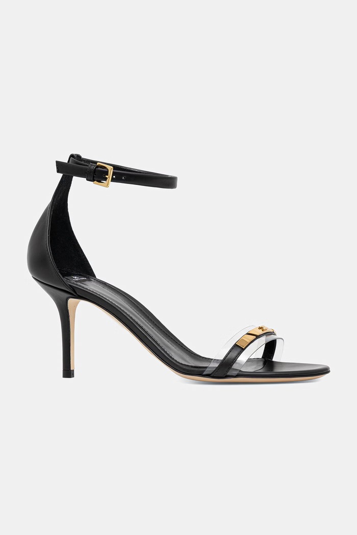 Шкіряні сандалі Elisabetta Franchi SA56L61E2.110 чорний SS26