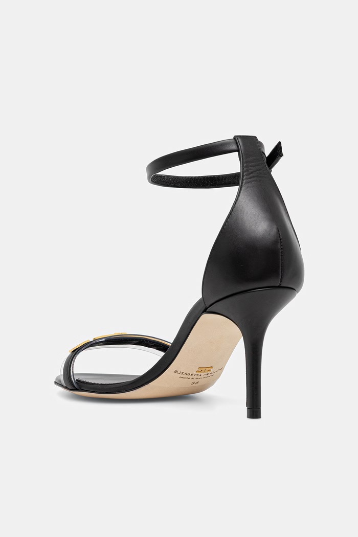 Взуття Шкіряні сандалі Elisabetta Franchi SA56L61E2.110 чорний