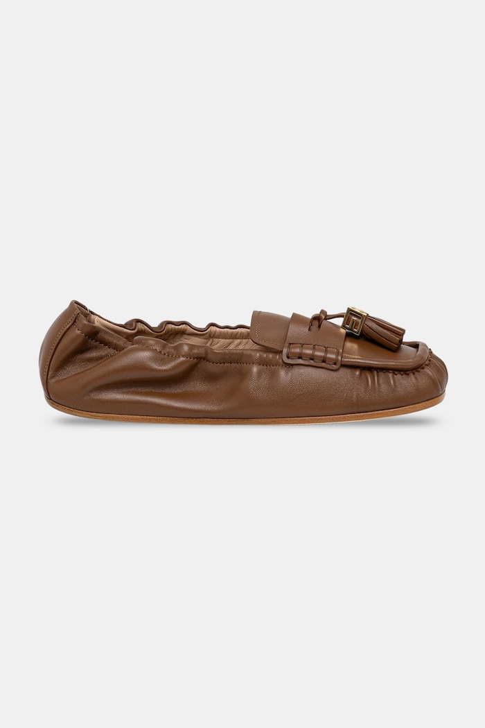 Elisabetta Franchi női bőr mokaszin SA26M62E2.600 barna SS26
