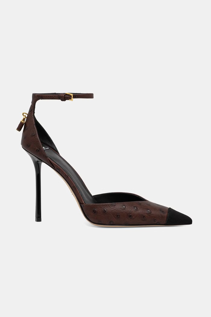 Elisabetta Franchi stiletto din piele SA99B62E2.FF9 maro SS26