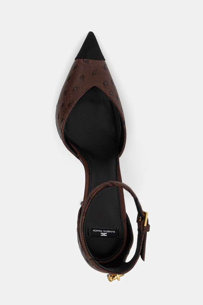 Elisabetta Franchi stiletto din piele maro SA99B62E2.FF9
