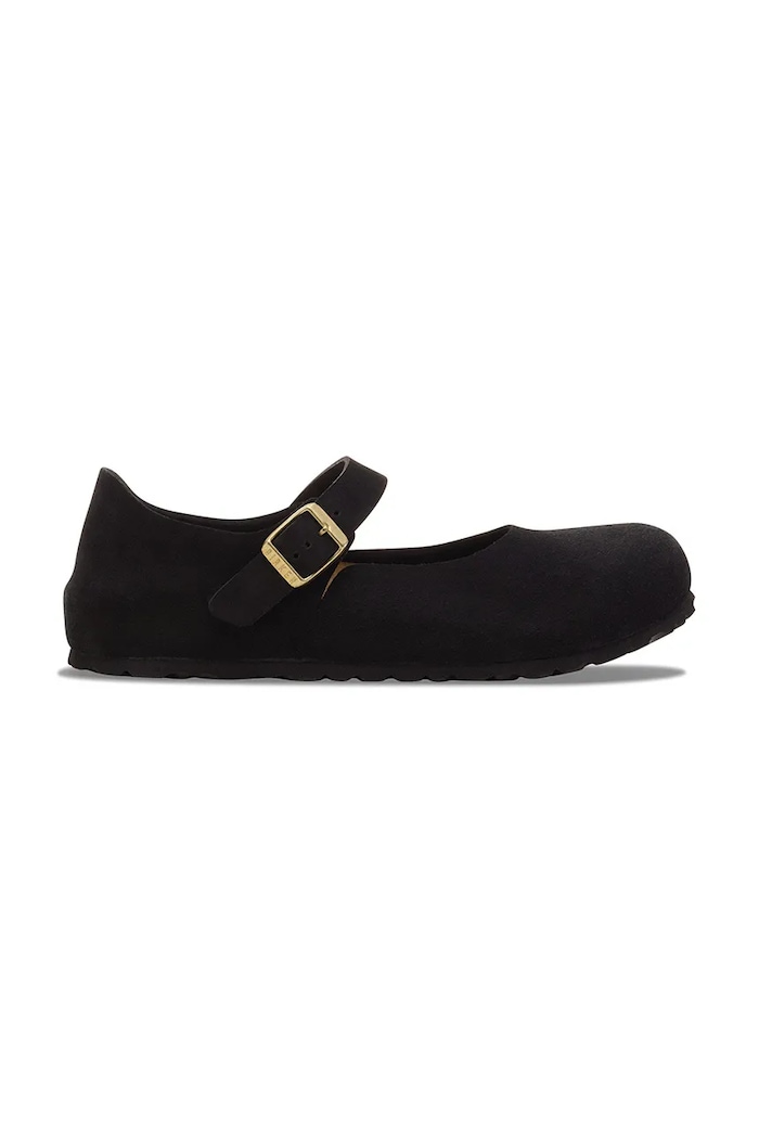 Birkenstock балеринки от велур Mantova черен 1030423