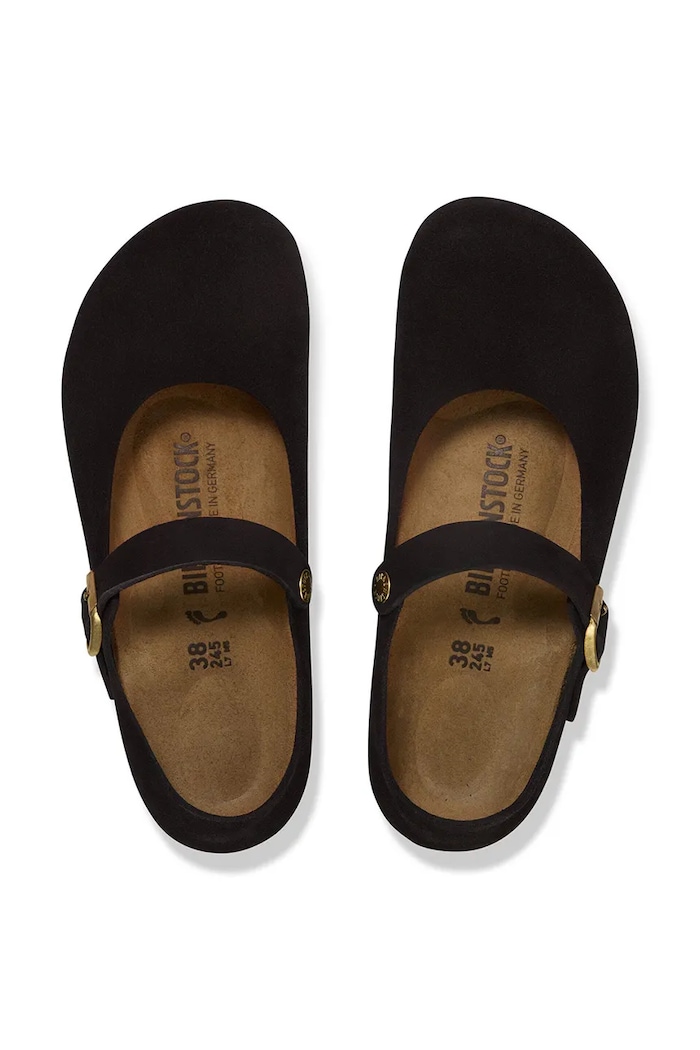 Birkenstock балеринки от велур Mantova 1030423 черен