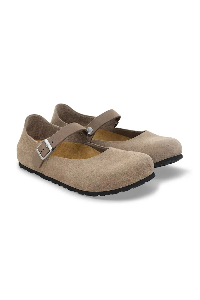 Obuv Birkenstock Mantova baleríny semišové 1030432 béžová