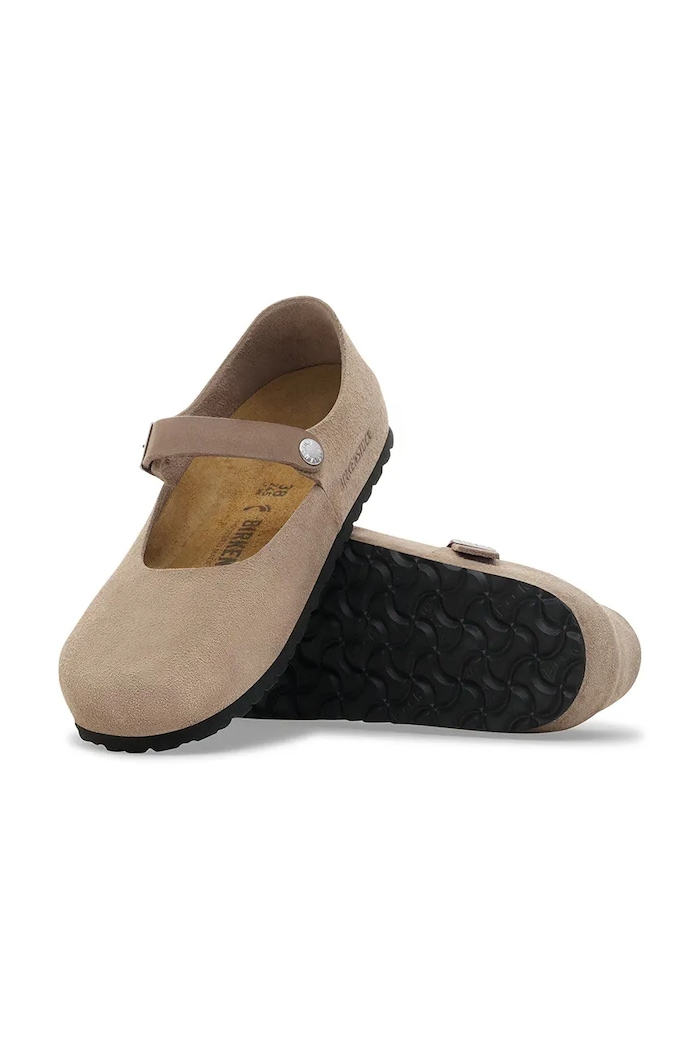 Birkenstock Mantova baleríny semišové 1030432 béžová