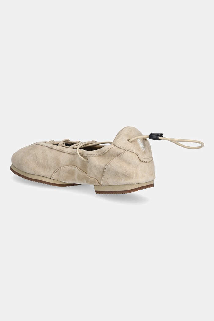 Obuća Balerinke od brušene kože Polo Ralph Lauren Ballerina Lace Up 804P04927001.260 bež