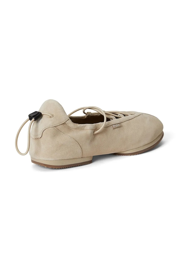 Обувь Замшевые балетки Polo Ralph Lauren Ballerina Lace Up 804P04927001.260 бежевый