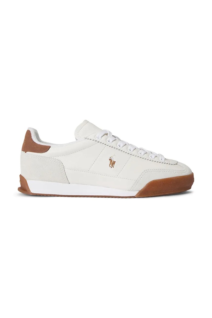 Kožené tenisky Polo Ralph Lauren Hester usňová koža biela 804P08261001.100