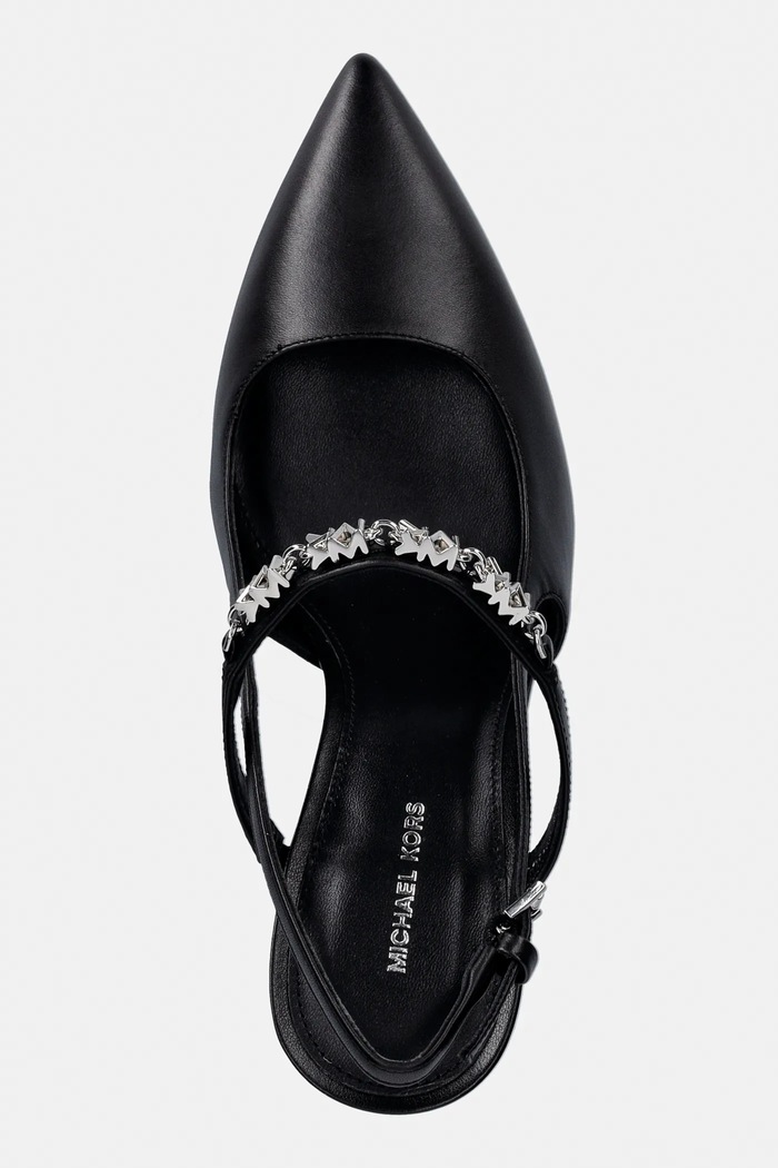 Δερμάτινες γόβες MICHAEL Michael Kors Dina Flex High Sling Pump μαύρο 40R6DIHP1L.001