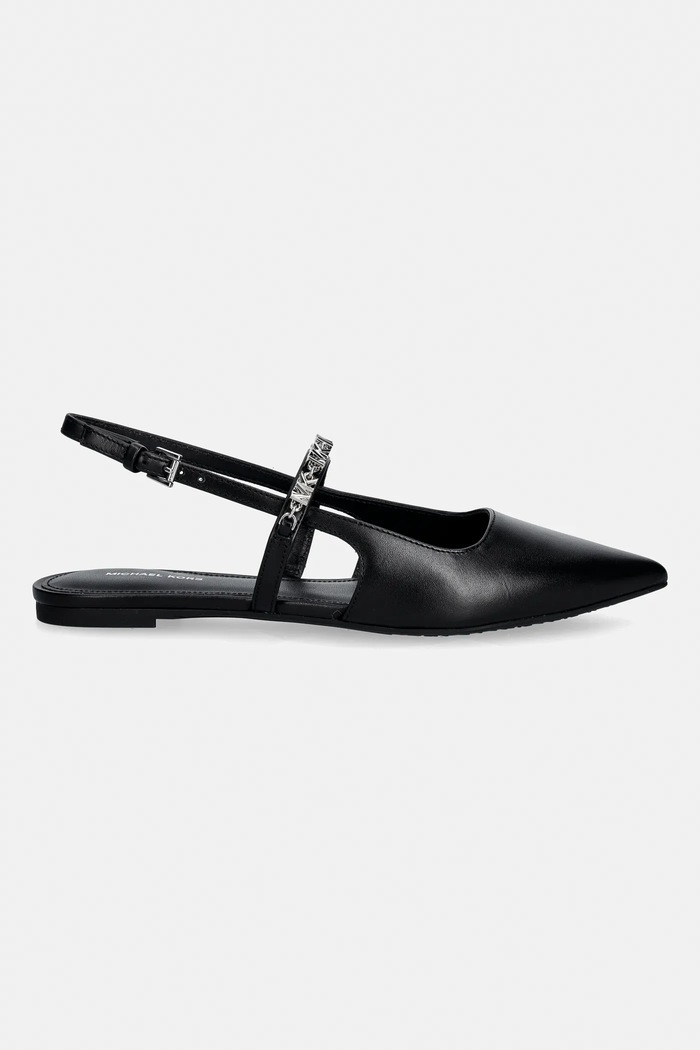 Δερμάτινες μπαλαρίνες MICHAEL Michael Kors Dina Flex Sling Flat 40R6DIFP2L.001 μαύρο SS26