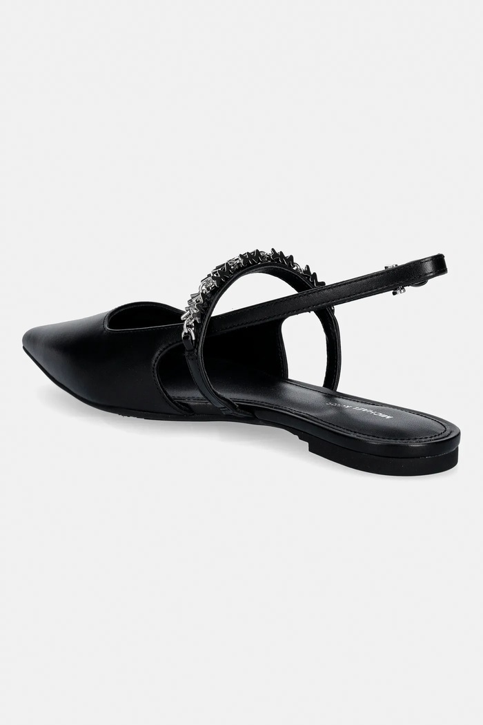 Παπούτσια Δερμάτινες μπαλαρίνες MICHAEL Michael Kors Dina Flex Sling Flat 40R6DIFP2L.001 μαύρο