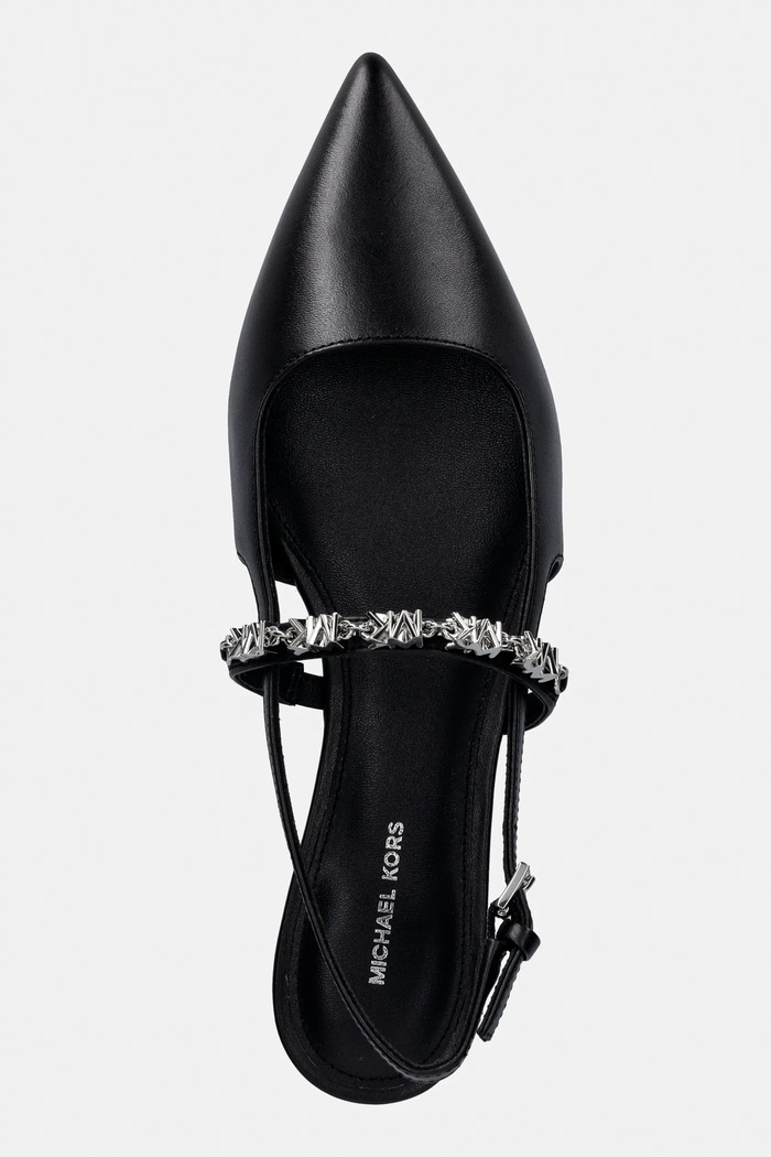 Δερμάτινες μπαλαρίνες MICHAEL Michael Kors Dina Flex Sling Flat μαύρο 40R6DIFP2L.001