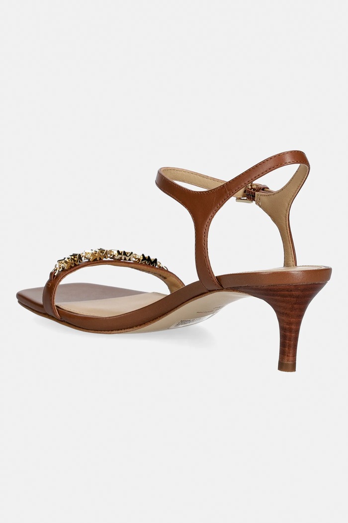 Obuv Kožené sandále MICHAEL Michael Kors Dina Kitten Sandal 40R6DIMS1L.230 hnedá
