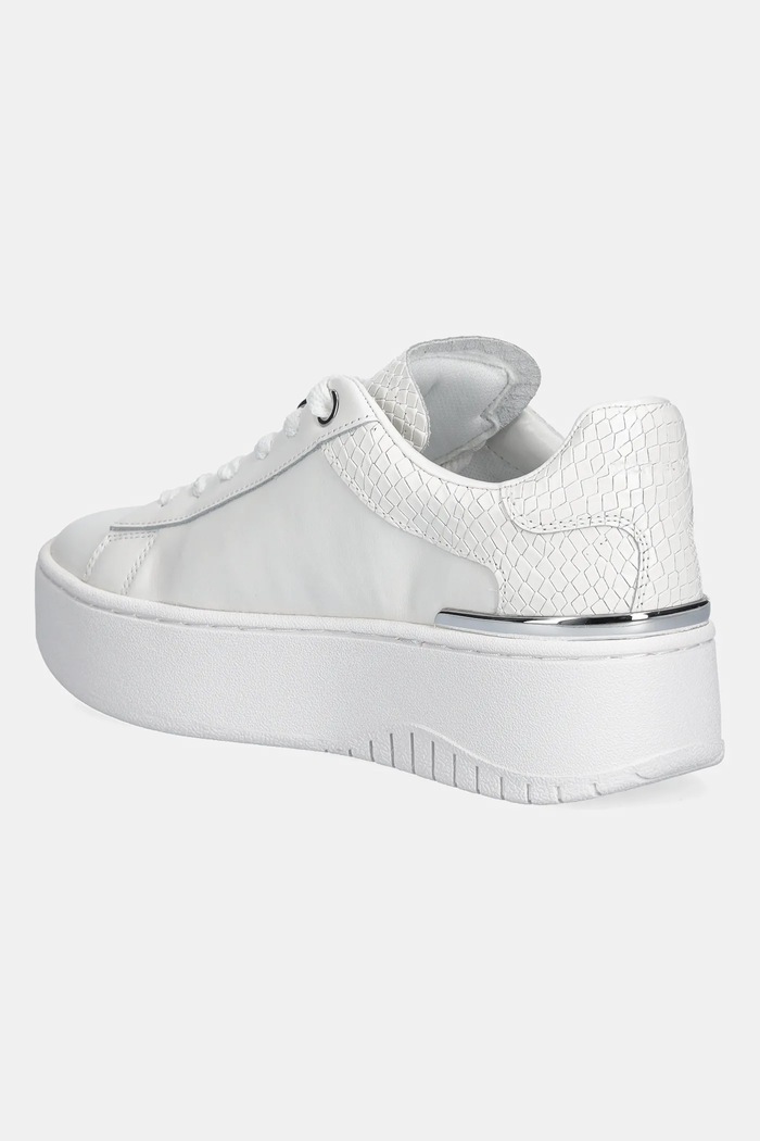 Obuwie MICHAEL Michael Kors sneakersy skórzane Dottie Lace Up 43R6DTFS1L.085 biały