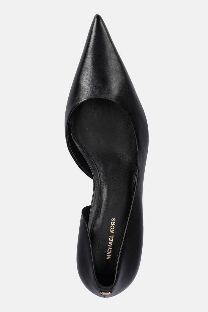 Кожаные туфли MICHAEL Michael Kors Elyse Kitten Pump чёрный 40F5EYMP1L.001