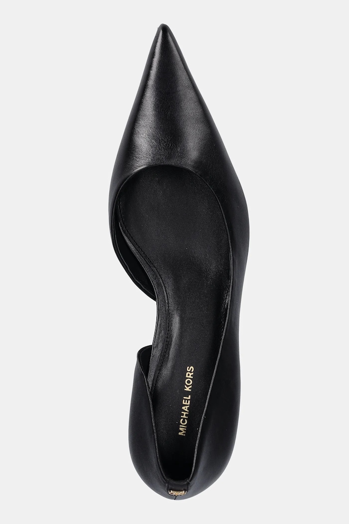 Кожаные туфли MICHAEL Michael Kors Elyse Kitten Pump чёрный 40F5EYMP1L.001