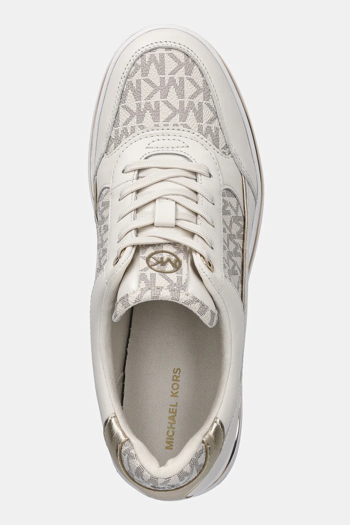 Tenisice MICHAEL Michael Kors Emmy Wedge Trainer bež 43F5EMFS2L.150