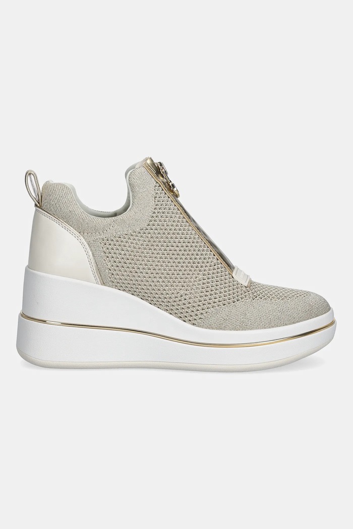 Tenisice MICHAEL Michael Kors Emmy Wedge Zip Slip On 43R6EMFP4D.740 bež SS26