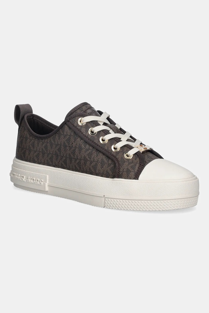 MICHAEL Michael Kors tenisówki Evy Lace Up płaska brązowy 43F5EYFS1B.200