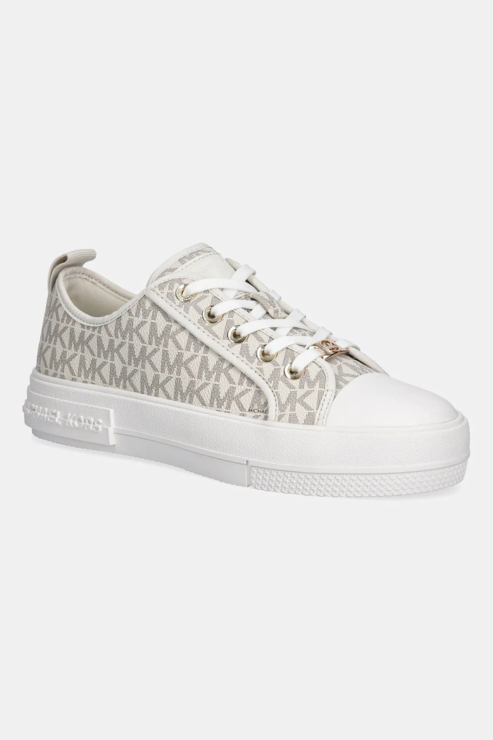 Tenisice MICHAEL Michael Kors Evy Lace Up ravni bež 43F5EYFS1B.150