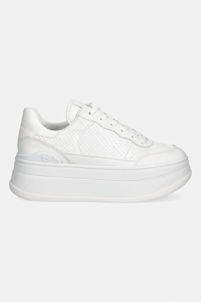 Kožené tenisky MICHAEL Michael Kors Hayes Lace Up 43R4HYFS2E.085 biela SS26