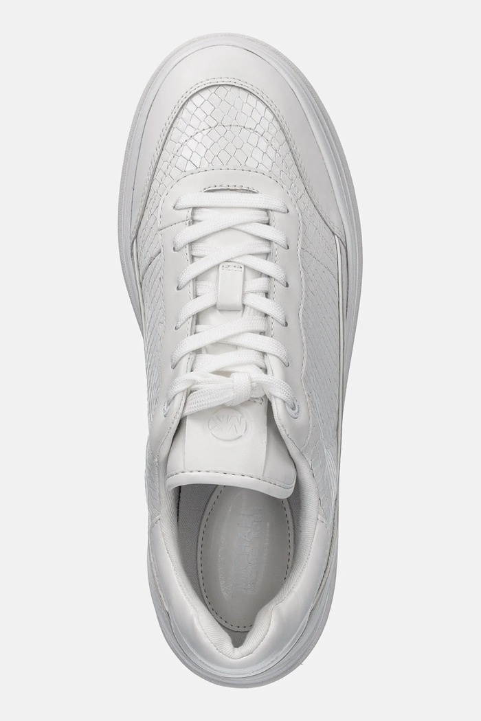 Kožené tenisky MICHAEL Michael Kors Hayes Lace Up biela 43R4HYFS2E.085