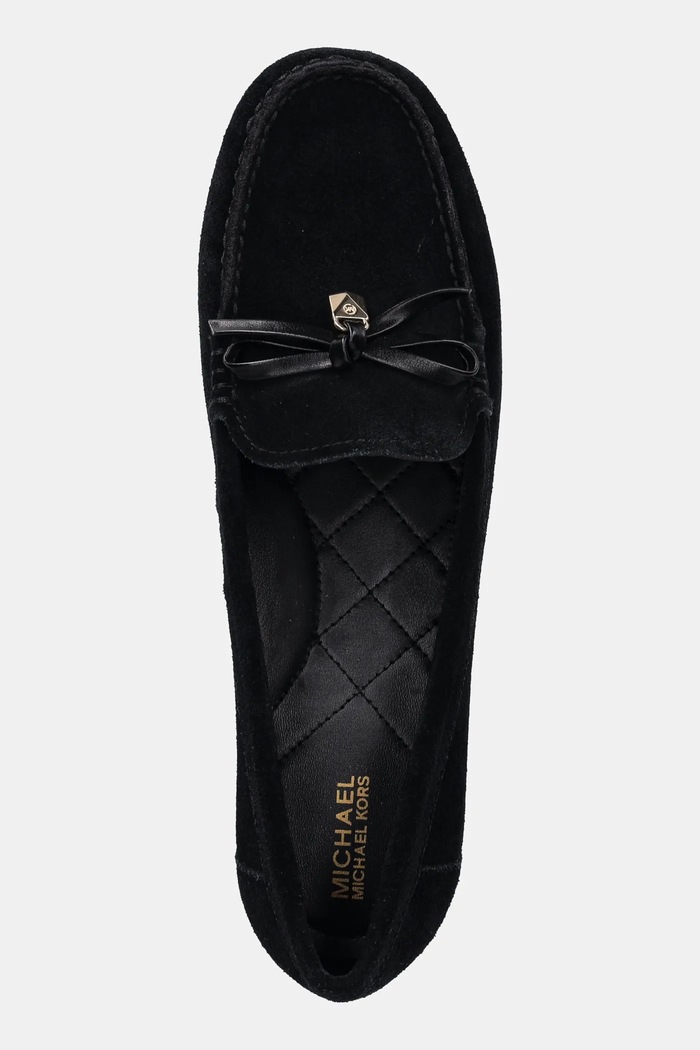 Mokasinke od brušene kože MICHAEL Michael Kors Juliette Moc crna 40S3JTFR1S.001