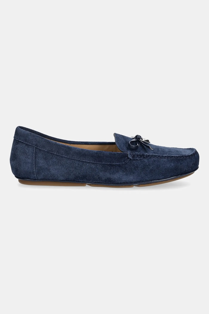 Велурени мокасини MICHAEL Michael Kors Juliette Moc 40S3JTFR1S.401 тъмносин SS26