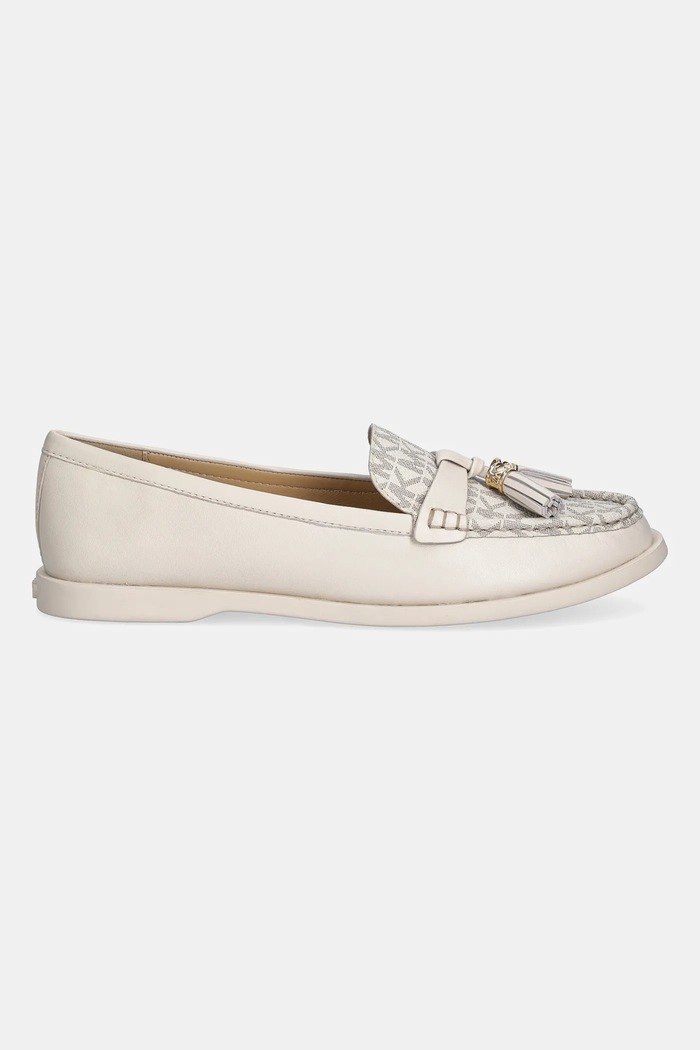 Kožne mokasinke MICHAEL Michael Kors Kiernan Loafer 40T4KRFP1B.289 bež SS26