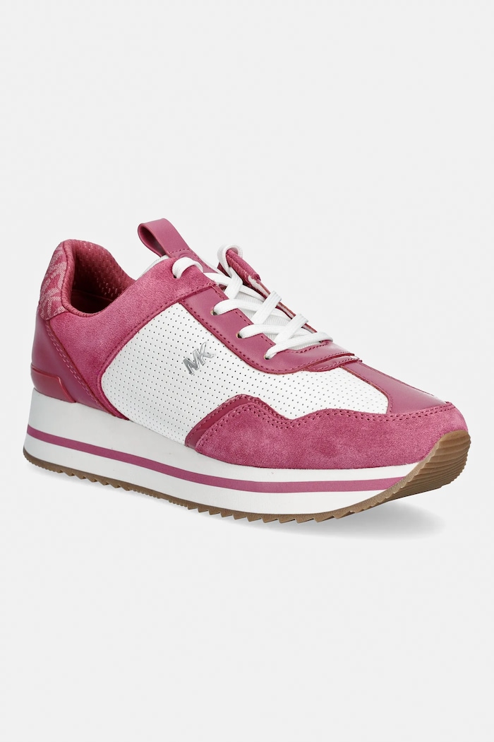 Tenisky MICHAEL Michael Kors Raina Trainer semišová koža ružová 43R6RNFS1L.661