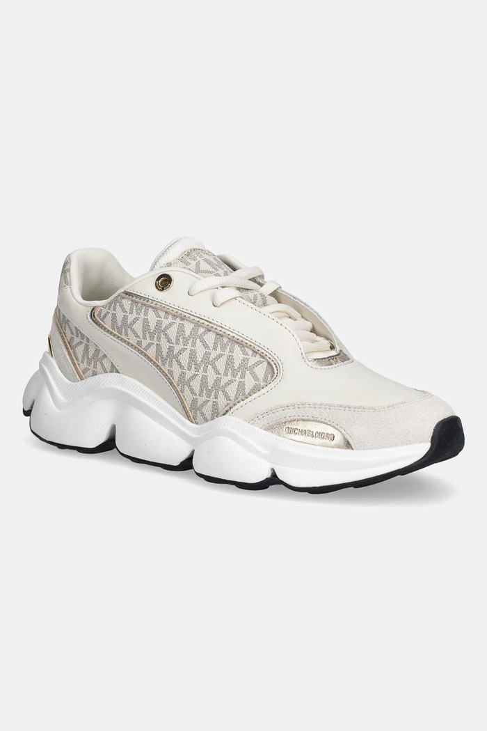 Tenisice MICHAEL Michael Kors Renny Trainer brušena koža bež 43F5RNFS1S.150