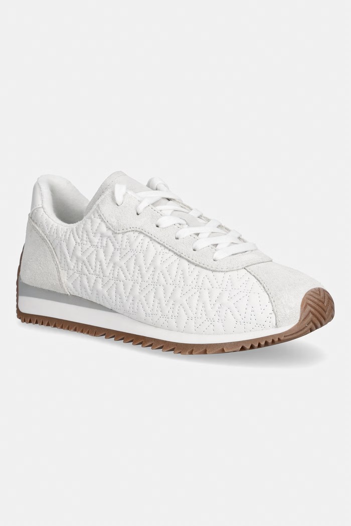 Tenisky MICHAEL Michael Kors Rhodes Trainer semišová koža biela 43R6RHFS1L.085
