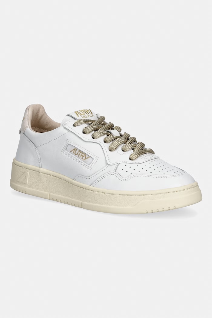 AUTRY leather sneakers Medalist Low grain leather white AULWSW01