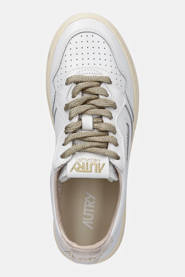 AUTRY leather sneakers Medalist Low white AULWSW01