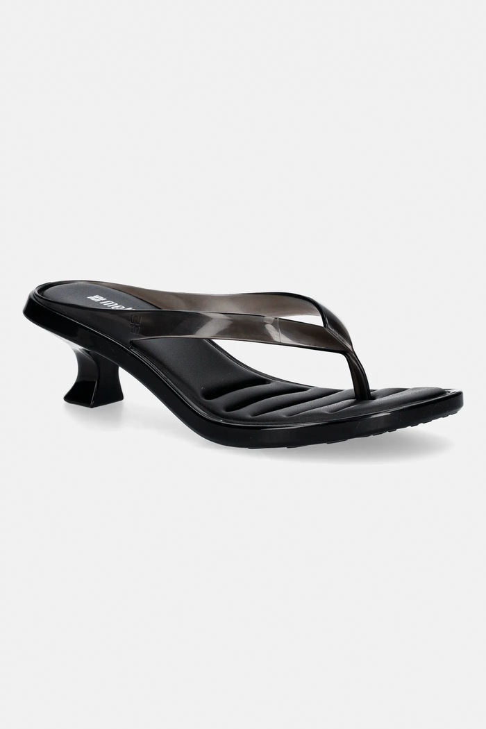 Šľapky Melissa MELISSA THONG KITTEN HEEL AD stĺpikový čierna M.38068.BU430