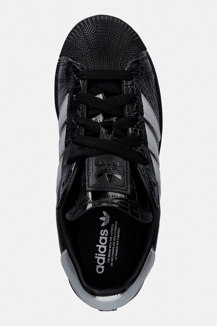 Δερμάτινα sneakers adidas Originals Superstar II W μαύρο HQ9303