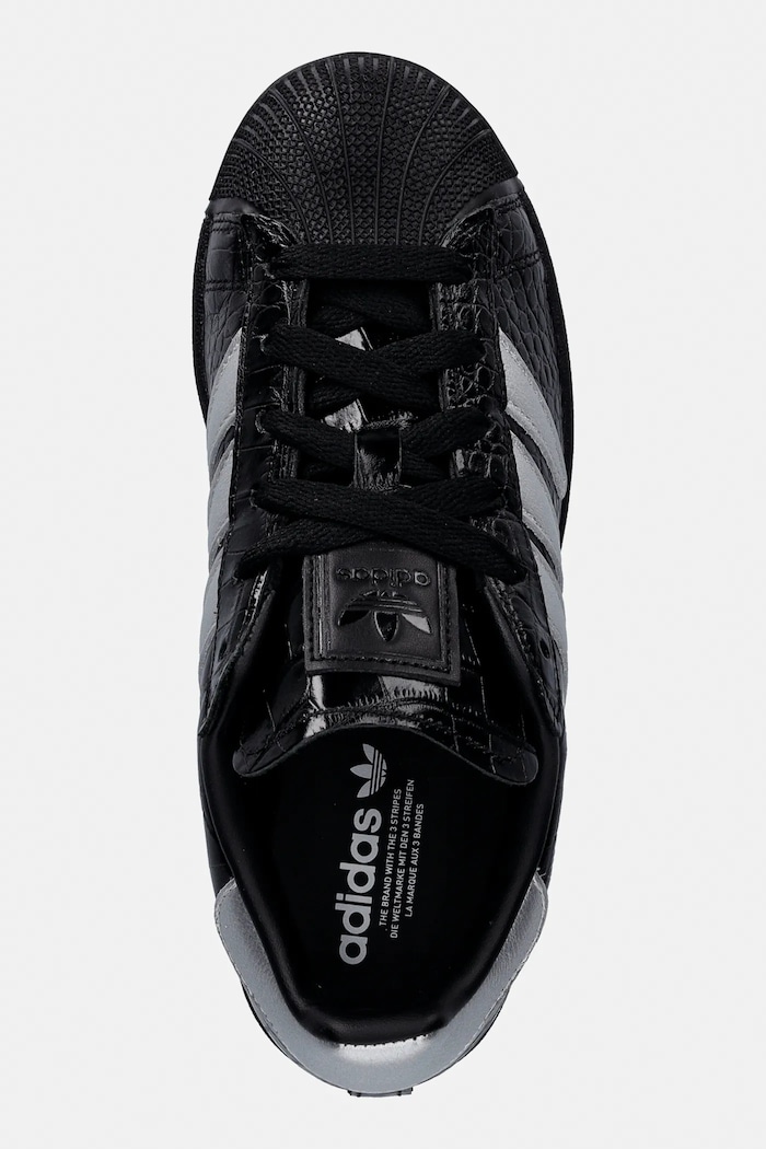 Δερμάτινα sneakers adidas Originals Superstar II W μαύρο HQ9303