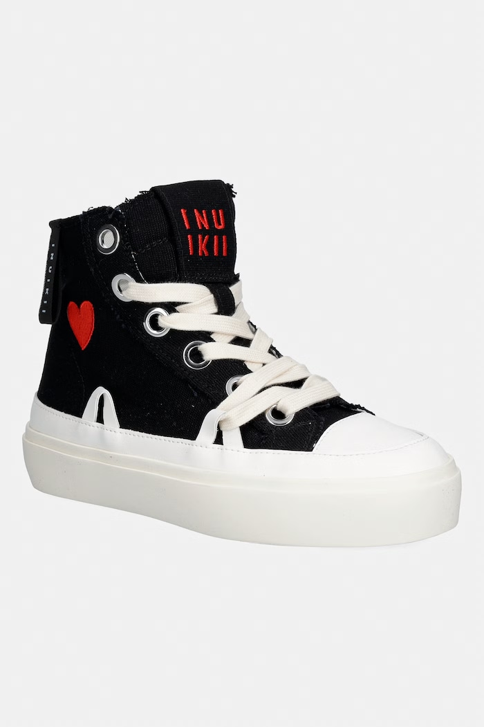 Tenisky Inuikii Matilda High Top Distressed textilný čierna 1001.002.0082.000