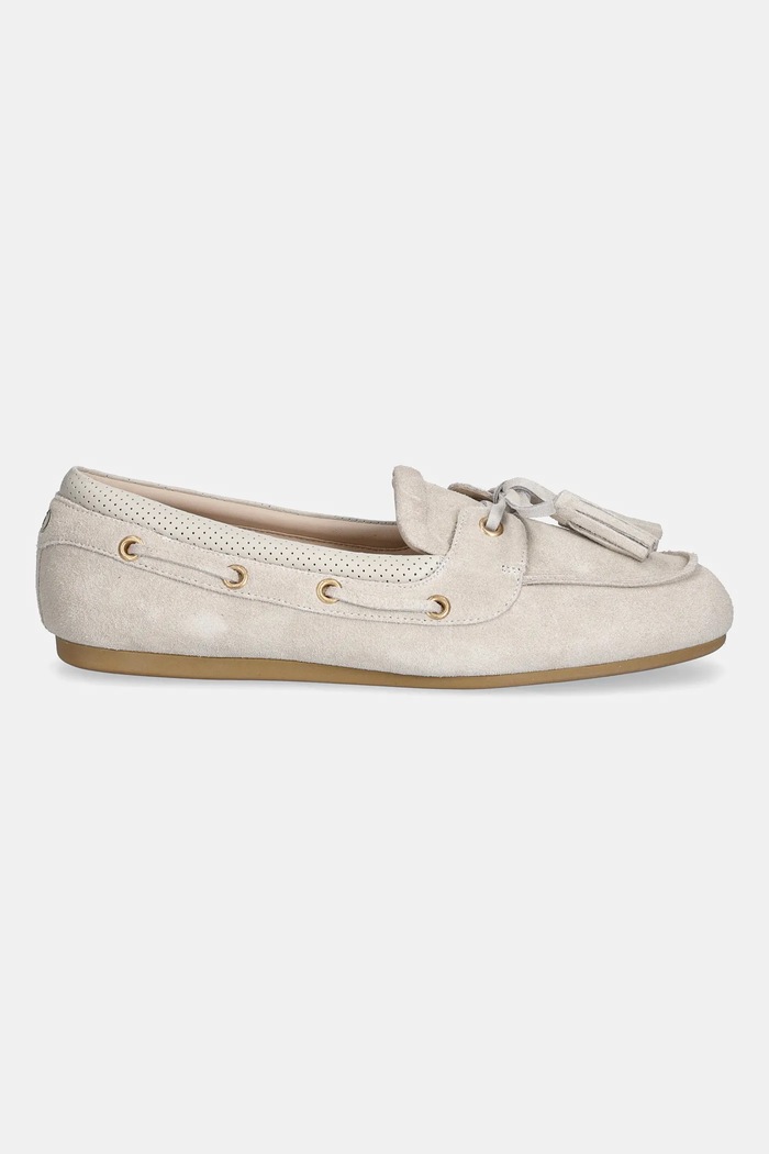 Liu Jo mokasyny zamszowe SKIPPER 03 SA6049PX002S1400 beżowy SS26