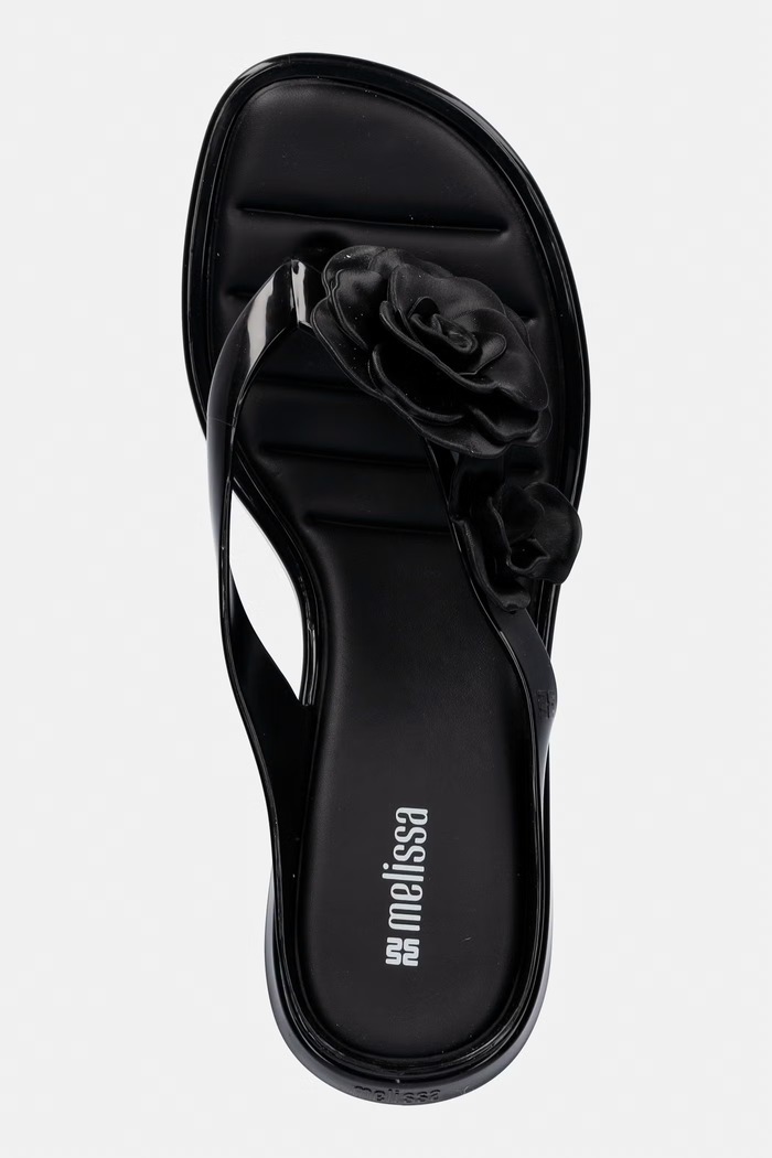 Japonke Melissa MELISSA THONG KITTEN HEEL PETALS AD črna M.38148.BW646