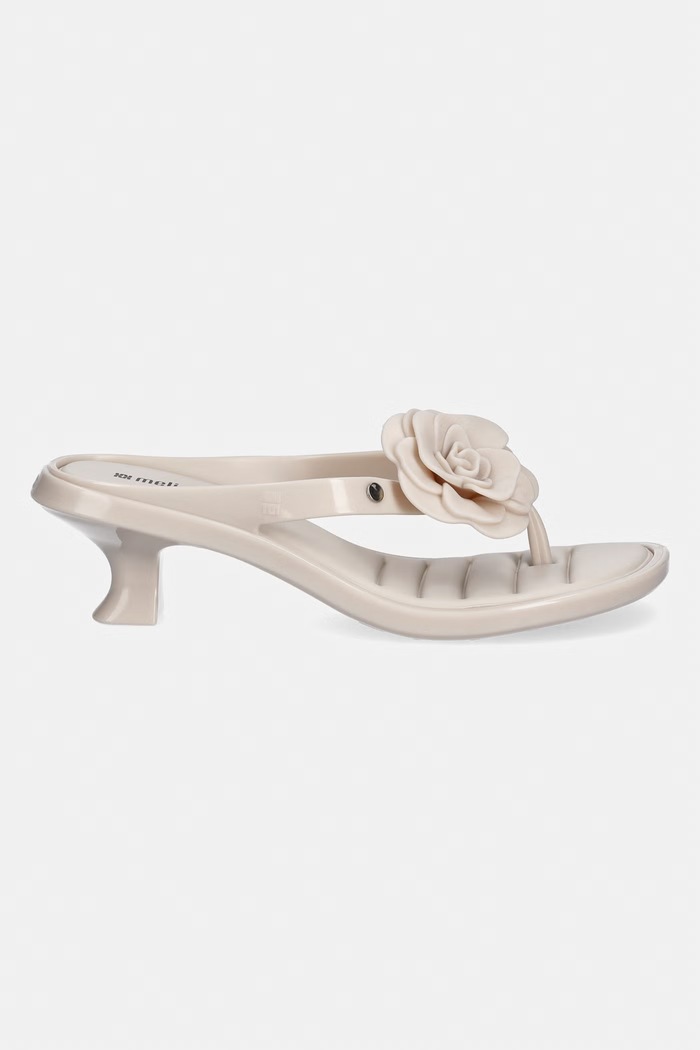 Japonke Melissa MELISSA THONG KITTEN HEEL PETALS AD M.38148.BW647 bež SS26