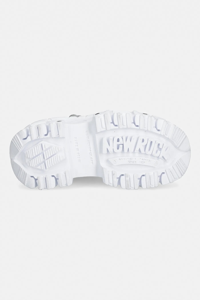 New Rock leather sneakers PELO CALVAS BLANCO PLATA, TANK BLANCO TORN M.106.C172 white