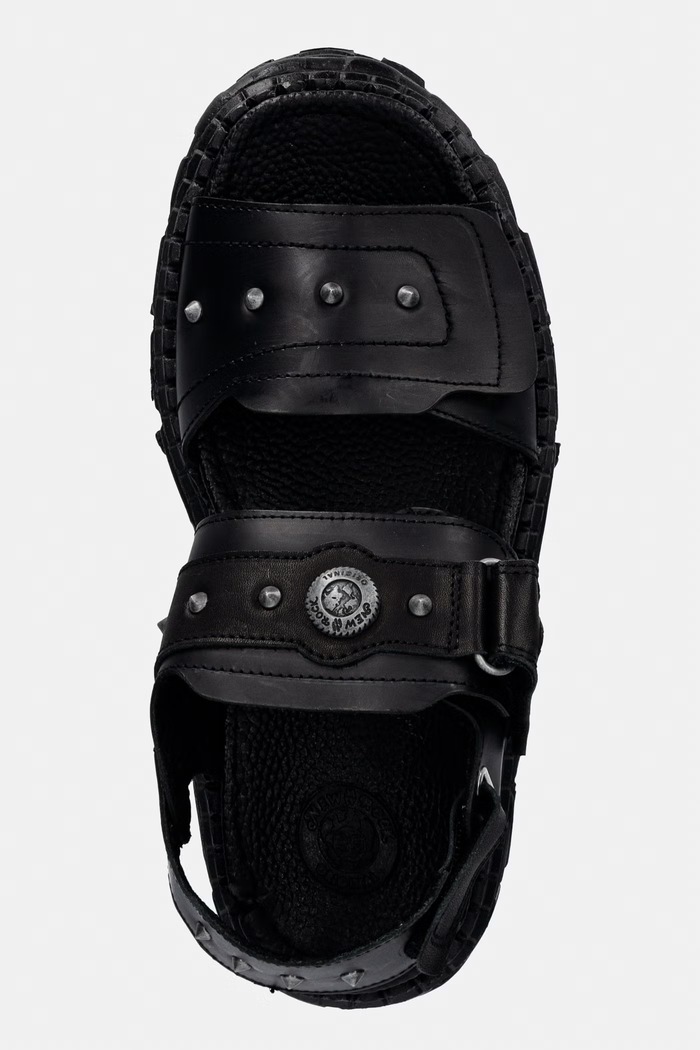 New Rock ANTIK NEGRO, ITALI NEGRO, TANK CASCO LATE sandals women's leather black M.BIOS123.C5