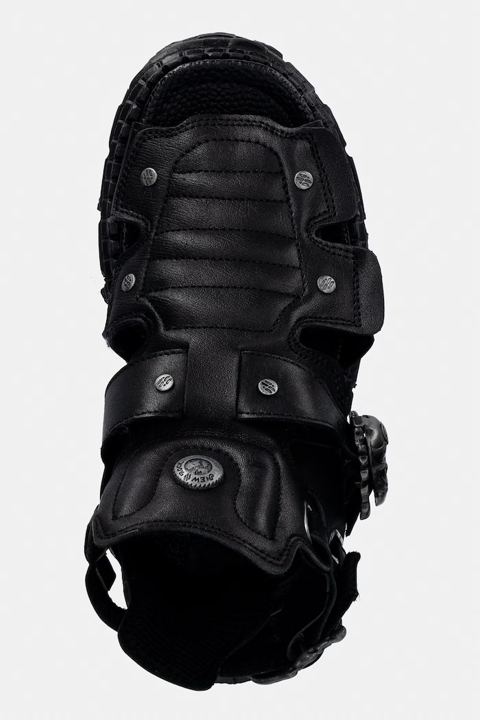 New Rock ITALI black, TANK CASCO black PIN LATERA Sandals Women's leather black M.BIOS131.C2