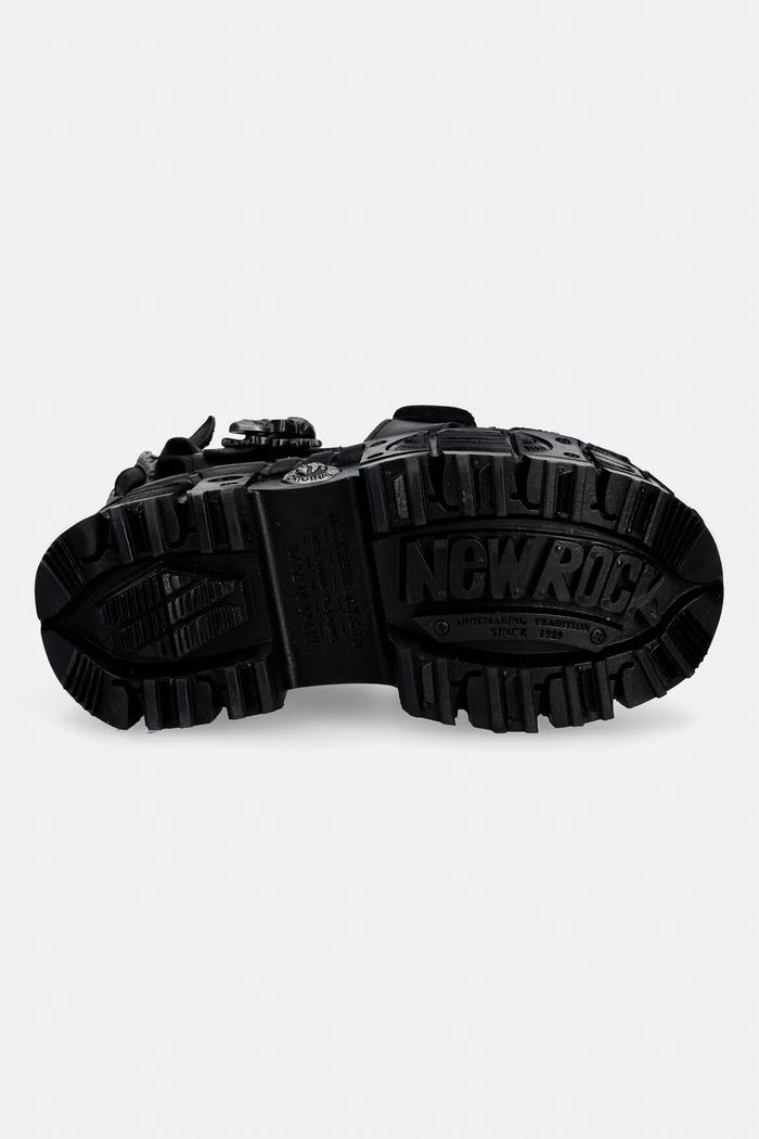 New Rock ITALI black, TANK CASCO black PIN LATERA Sandals Women's leather M.BIOS131.C2 black