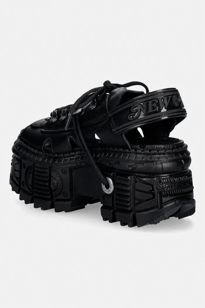 Boty New Rock ITALI NEGRO, TANK CASCO NEGRO , BIOS N dámské kožené sandály M.BIOS134.C5 černá