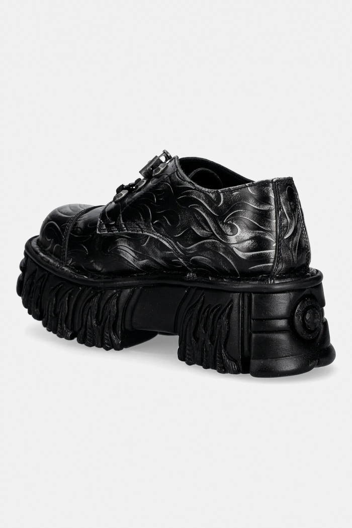 Obuća Kožne cipele New Rock GRABADO FUEGO PULIK ACERO CRUST NEGRO M.MILI253CCT.C1 crna